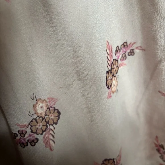 Anthropologie One September Fiora Floral Empire Top, Grey Size XL Pink Blush - Picture 9 of 12